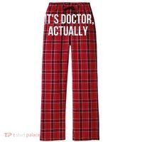 It's Doctor Actually Funny PHD Women's Flannel Plaid Pajama Pants thumb 0
