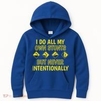 I Do All My Own Stunts Accident Prone Clumsy Get Well Funny Gift Kids Hoodie thumb 0