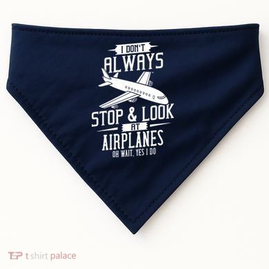 I DonT Always Stop And Look At Airplanes USA-Made Doggie Bandana