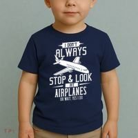 I DonT Always Stop And Look At Airplanes Toddler T-Shirt thumb 2