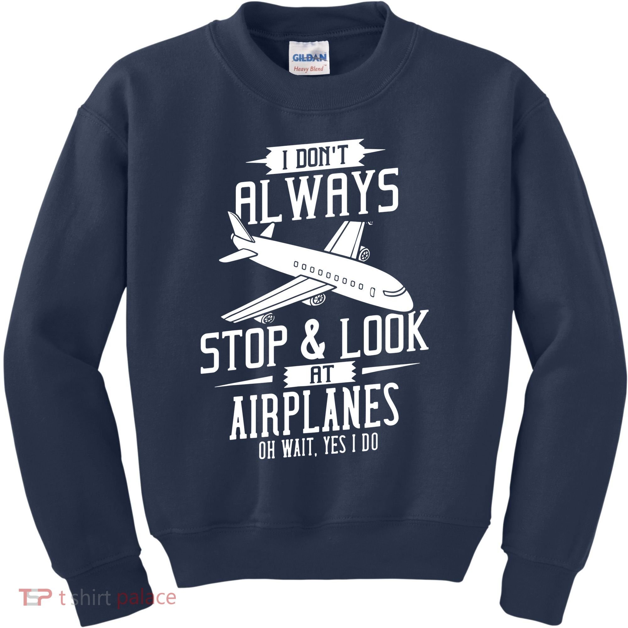 I DonT Always Stop And Look At Airplanes Kids Sweatshirt