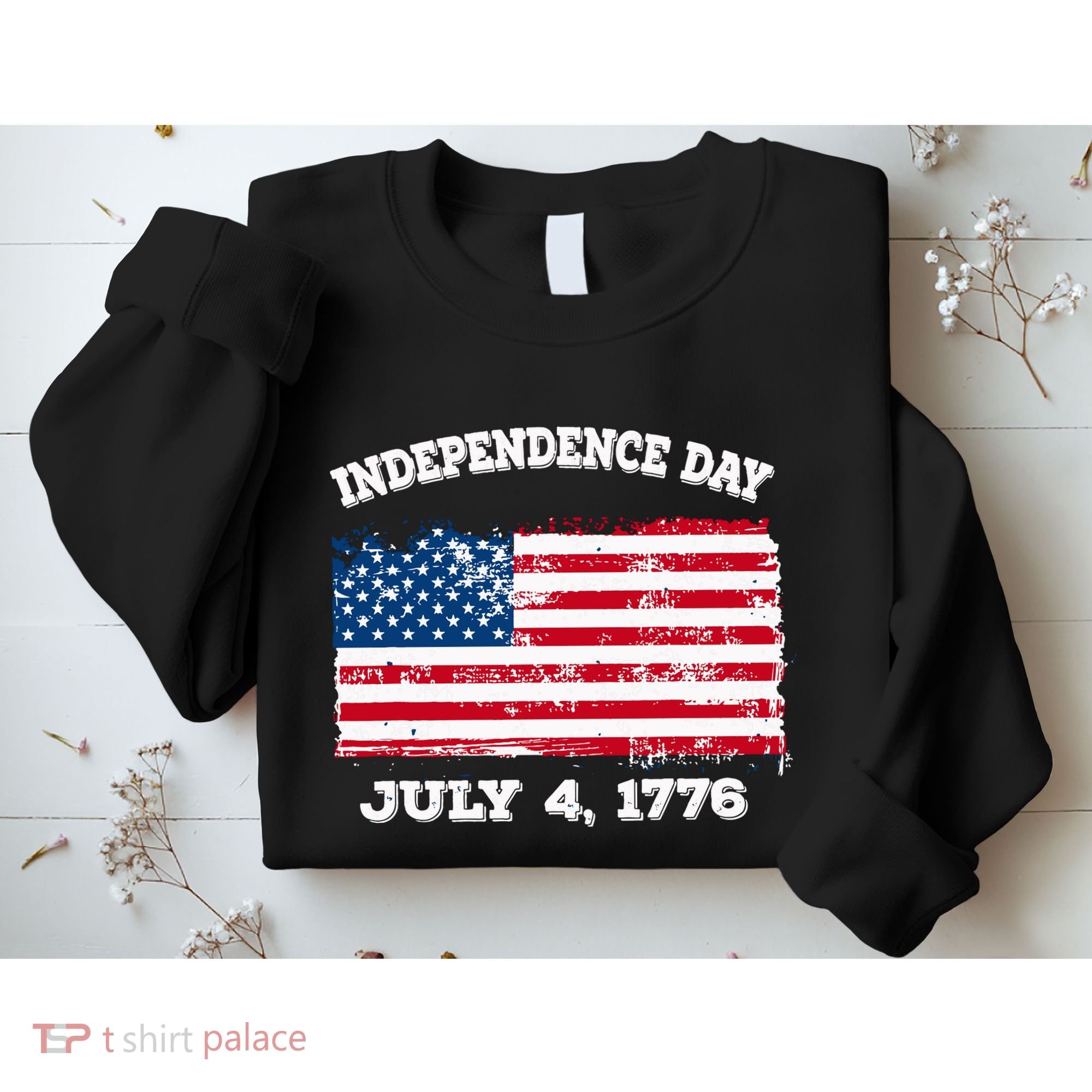 Independence Day American Flag Patriotic 1776 We The People Sweatshirt