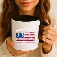 Independence Day American Flag Patriotic 1776 We The People Coffee Mug thumb 3
