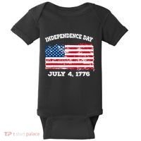 Independence Day American Flag Patriotic 1776 We The People Baby Bodysuit thumb 0
