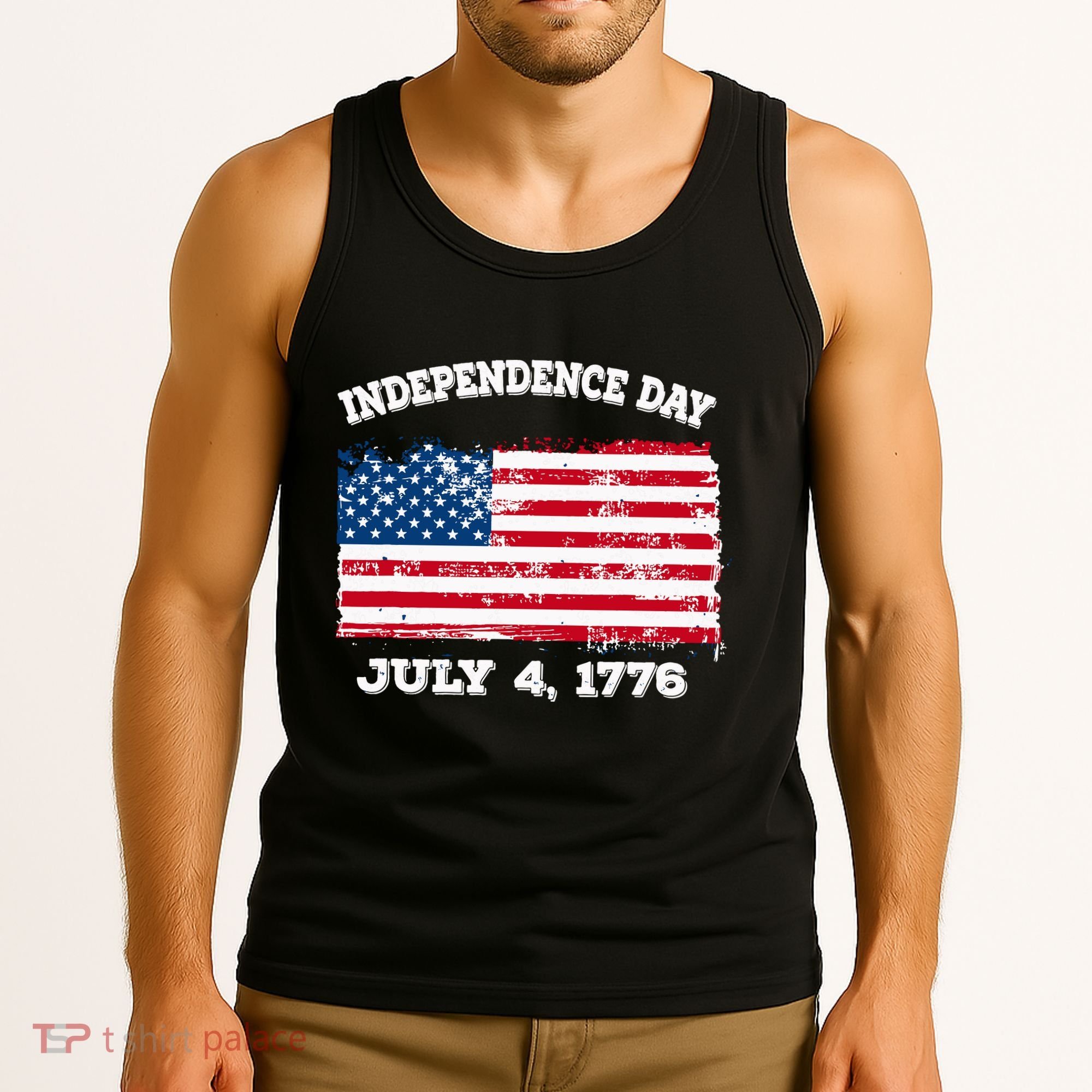 Independence Day American Flag Patriotic 1776 We The People Tank Top