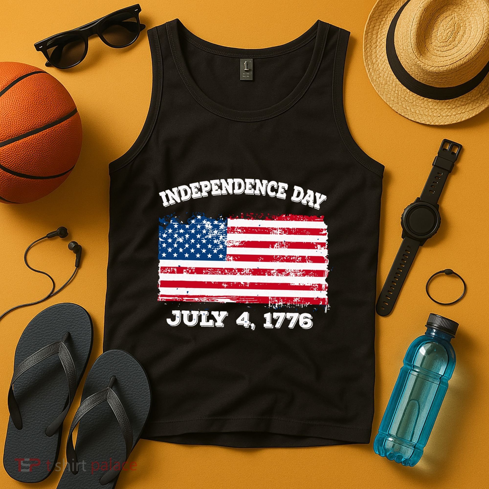 Independence Day American Flag Patriotic 1776 We The People Tank Top