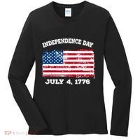 Independence Day American Flag Patriotic 1776 We The People Women's Long Sleeve Shirt thumb 0