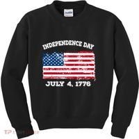 Independence Day American Flag Patriotic 1776 We The People Kids Sweatshirt thumb 0