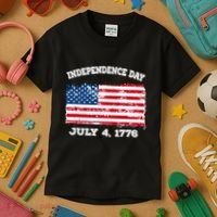 Independence Day American Flag Patriotic 1776 We The People Kids T-Shirt thumb 3