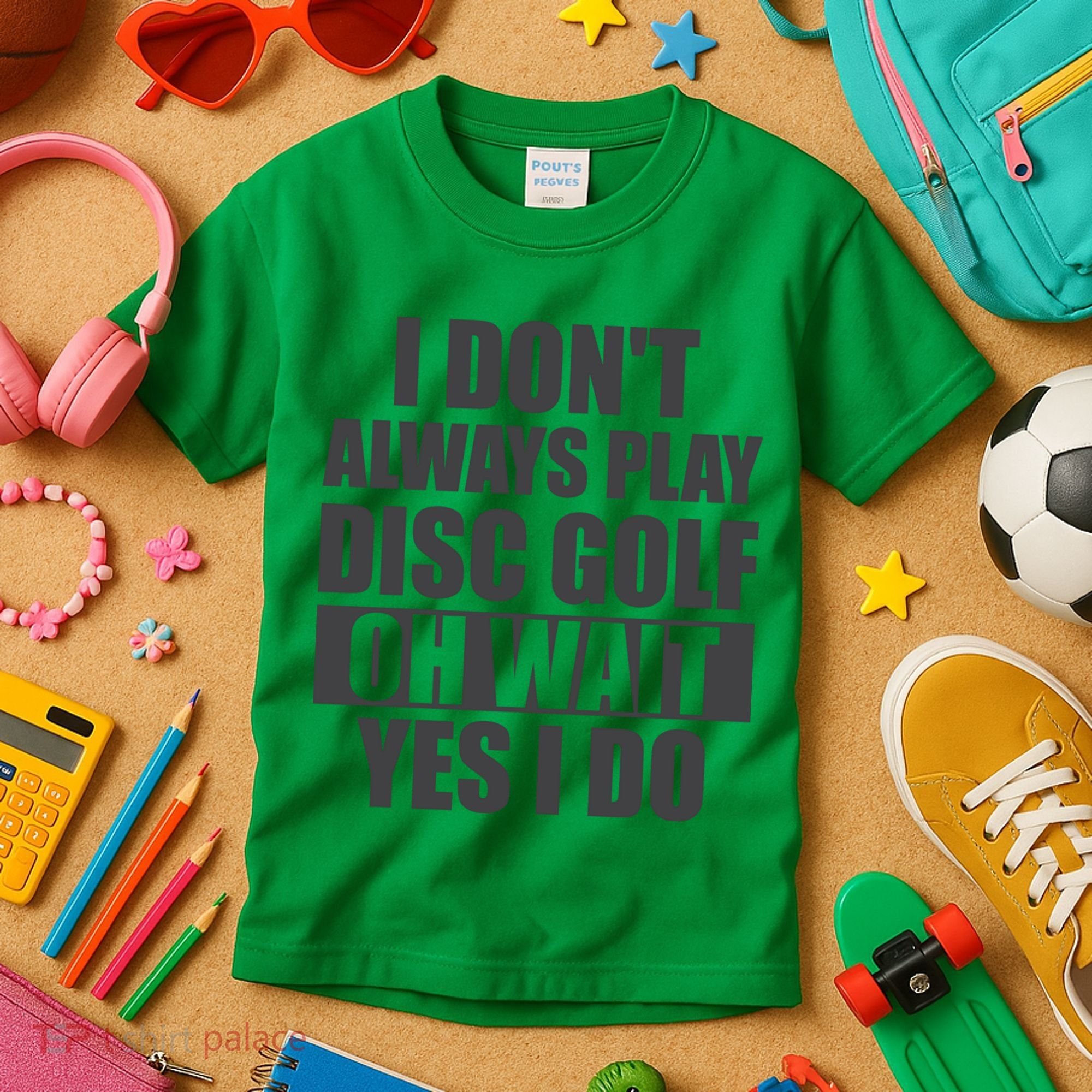 I Don't Always Play Disc Golf Disc Golf Themed Disc Golfers Kids T-Shirt