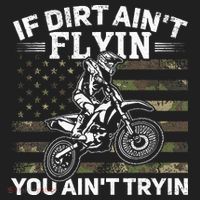 If Dirt AinT Flyin You AinT Tryin Dirt Bike Motocross Beanie thumb 2