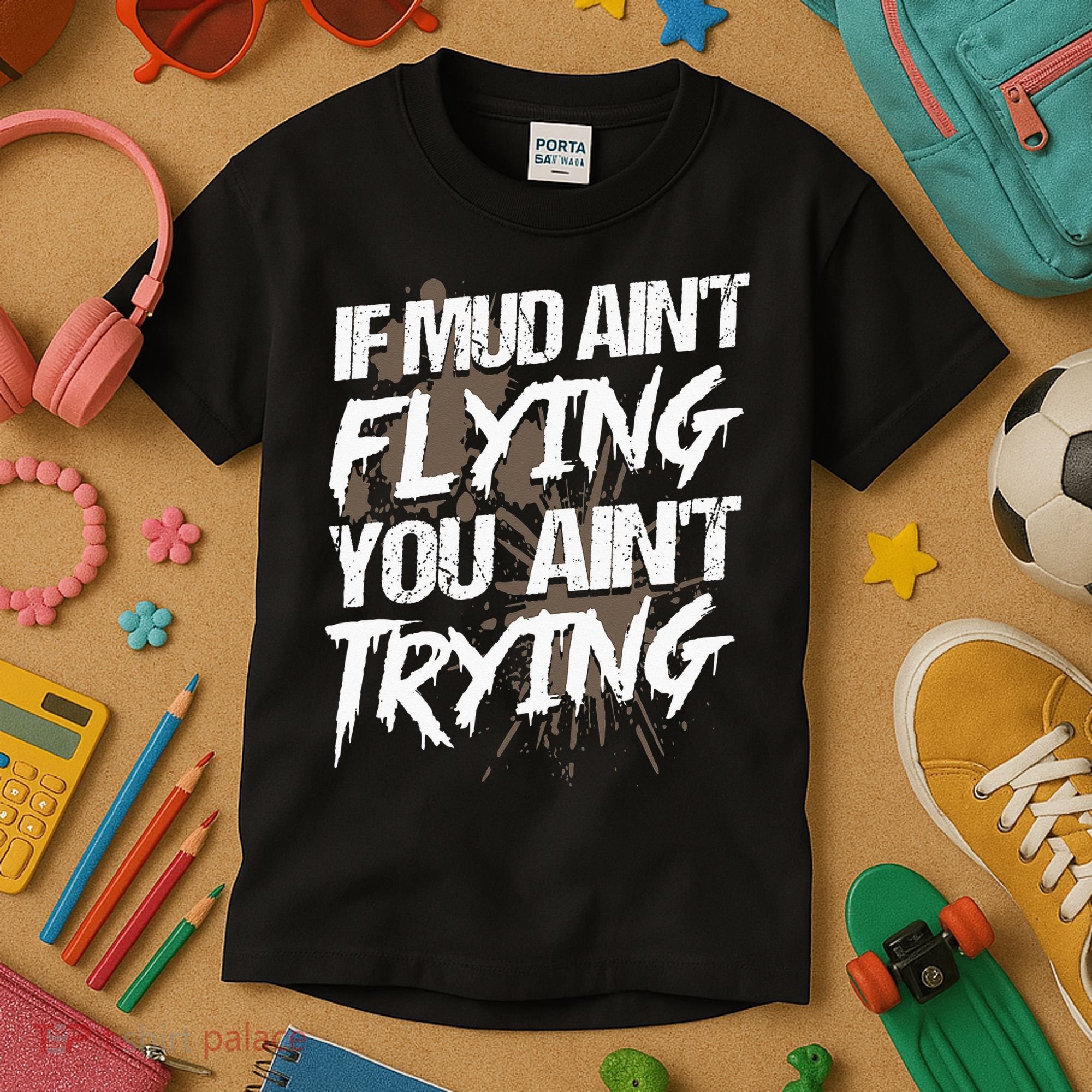 If dirt ain't flying for mud run & mud riding Mudding Kids T-Shirt