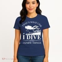 I Dive And I Know Things Scuba Diver Gift Scuba Diving Women's T-Shirt thumb 4