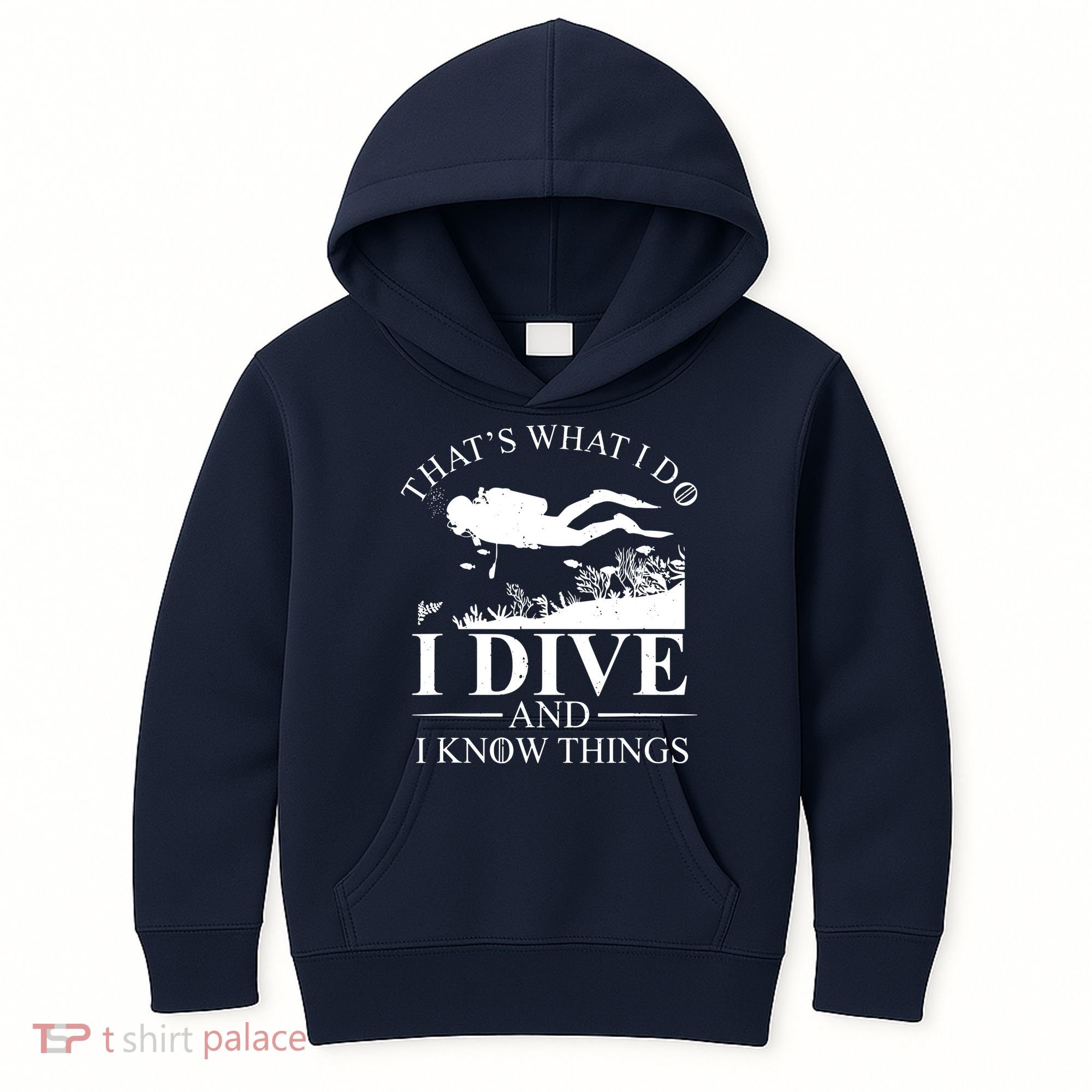 I Dive And I Know Things Scuba Diver Gift Scuba Diving Kids Hoodie