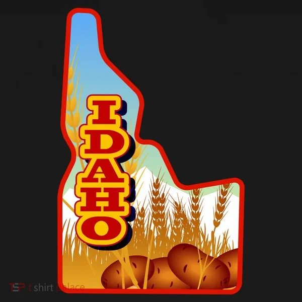 Idaho Potatoes State Outline Bucket Hat