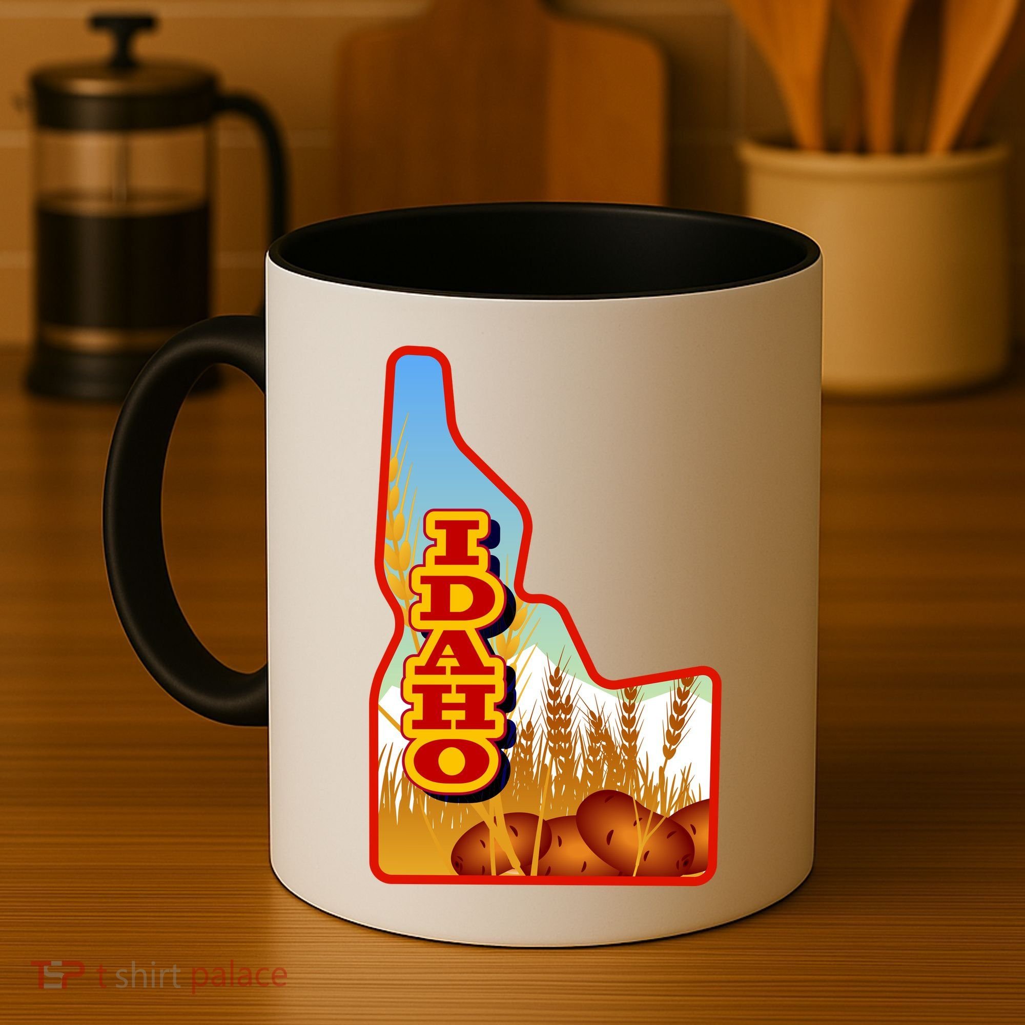 Idaho Potatoes State Outline Coffee Mug