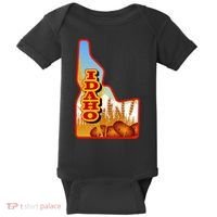 Idaho Potatoes State Outline Baby Bodysuit thumb 0