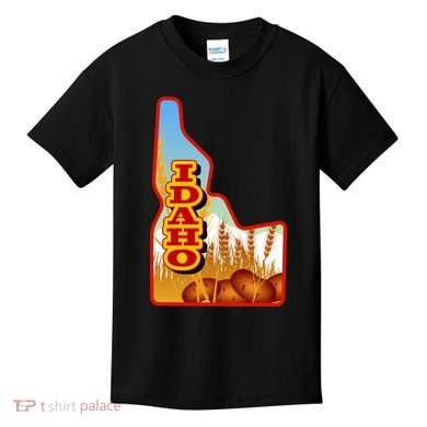 Idaho Potatoes State Outline Kids T-Shirt