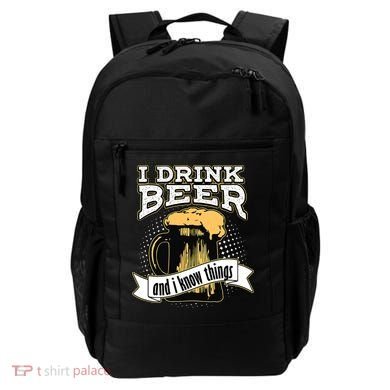 I Drink Beer And I Know Things Funny Drinking Backpack