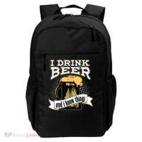 I Drink Beer And I Know Things Funny Drinking Backpack thumb 0