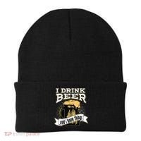 I Drink Beer And I Know Things Funny Drinking Beanie thumb 0