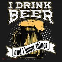 I Drink Beer And I Know Things Funny Drinking Mousepad thumb 1