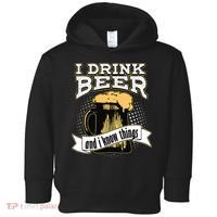 I Drink Beer And I Know Things Funny Drinking Toddler Hoodie thumb 0