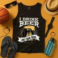 I Drink Beer And I Know Things Funny Drinking Tank Top thumb 4