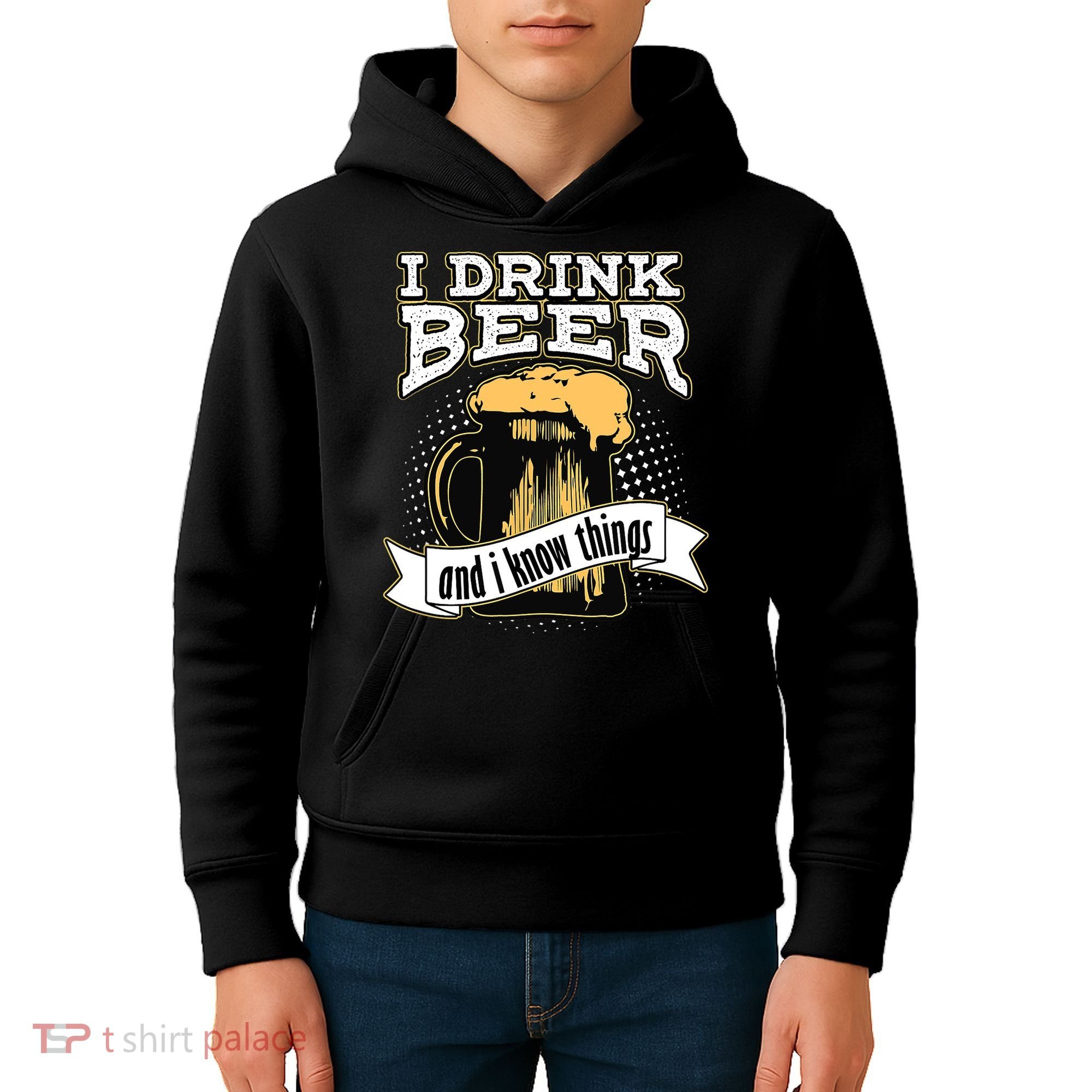 I Drink Beer And I Know Things Funny Drinking Kids Hoodie