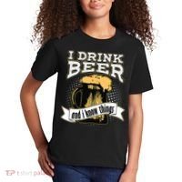 I Drink Beer And I Know Things Funny Drinking Kids T-Shirt thumb 2