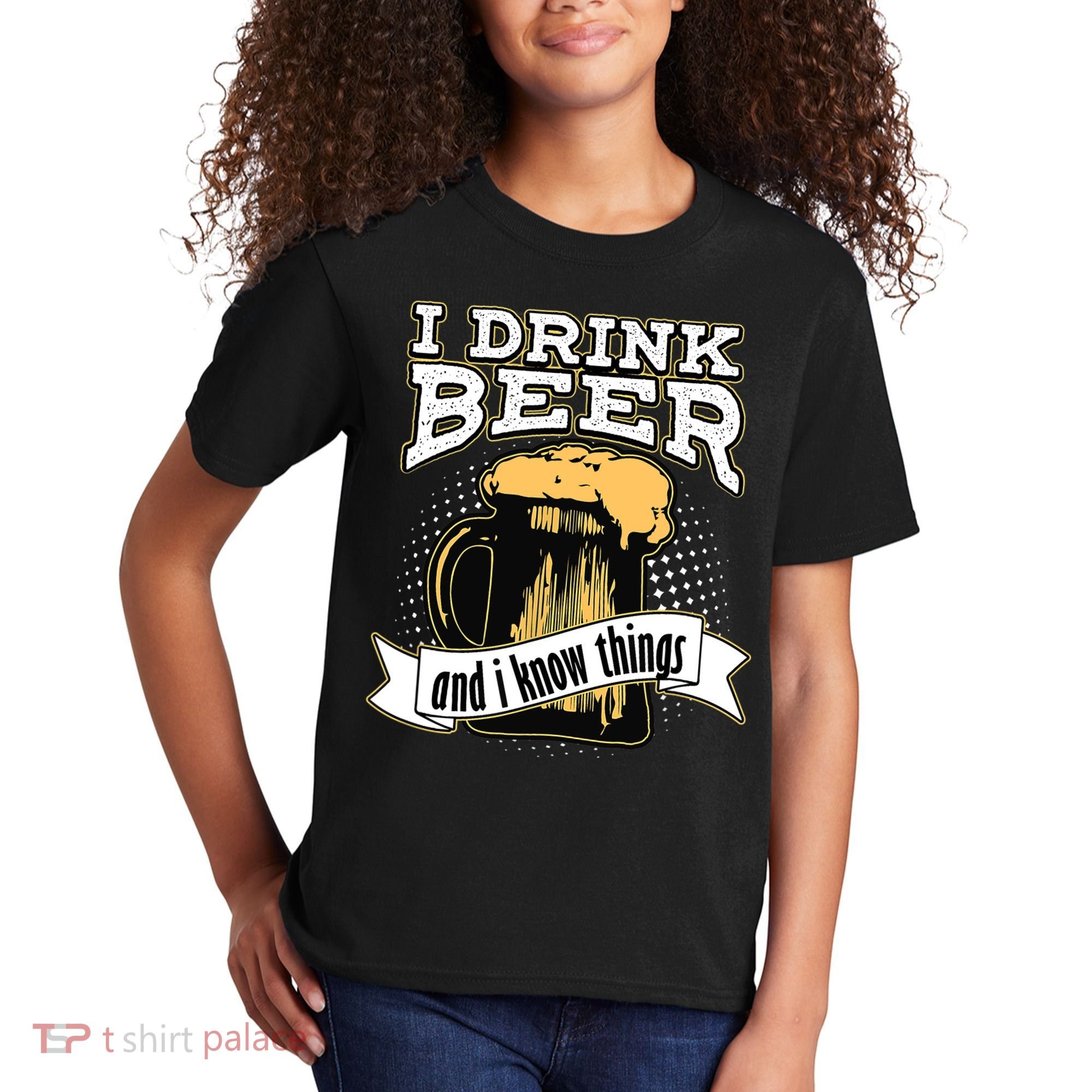 I Drink Beer And I Know Things Funny Drinking Kids T-Shirt