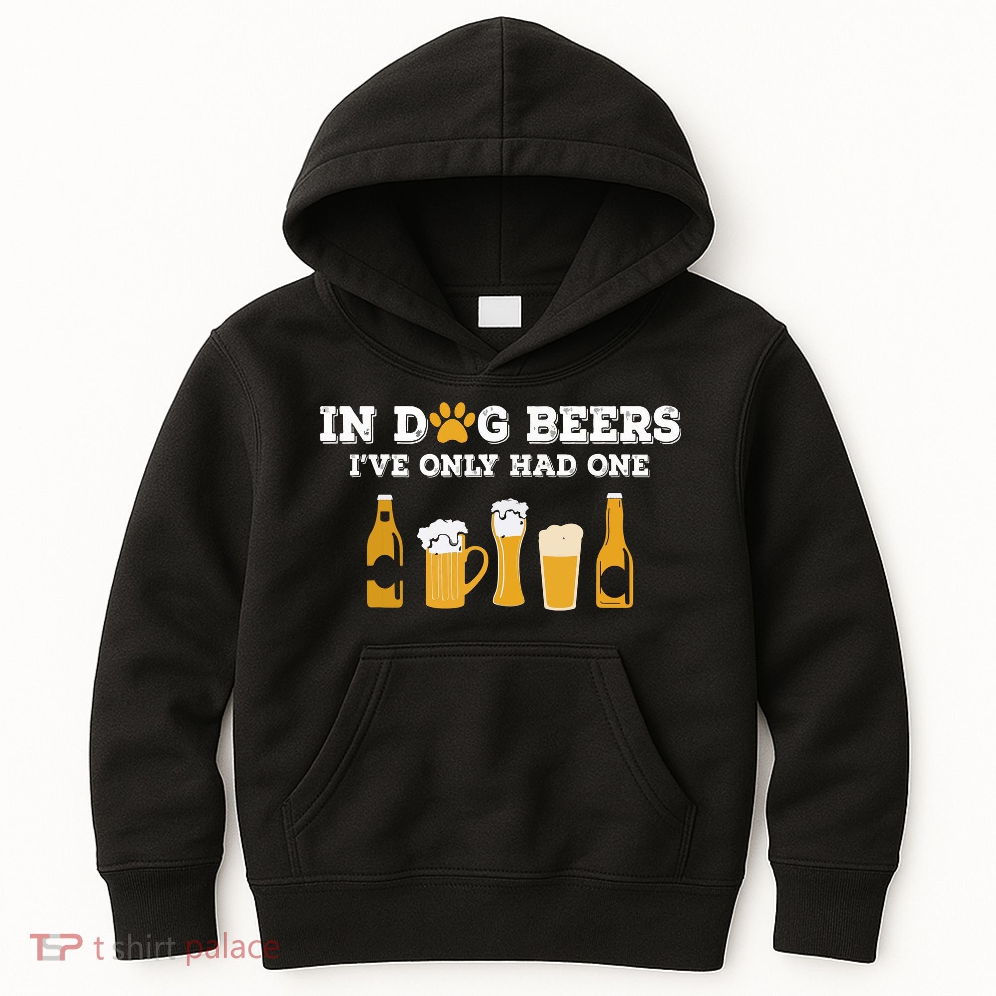 In Dog Beers I've Only Had One Funny ETOH Kids Hoodie