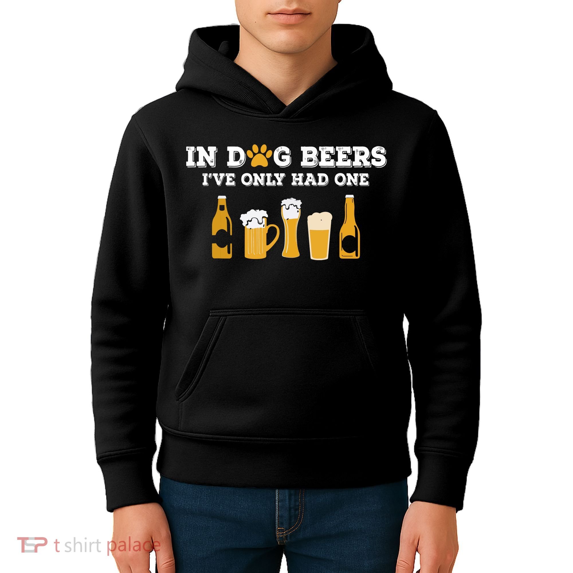 In Dog Beers I've Only Had One Funny ETOH Kids Hoodie