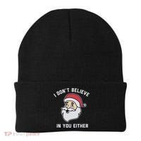 I Don't Believe In You Either Santa Claus Beanie thumb 0