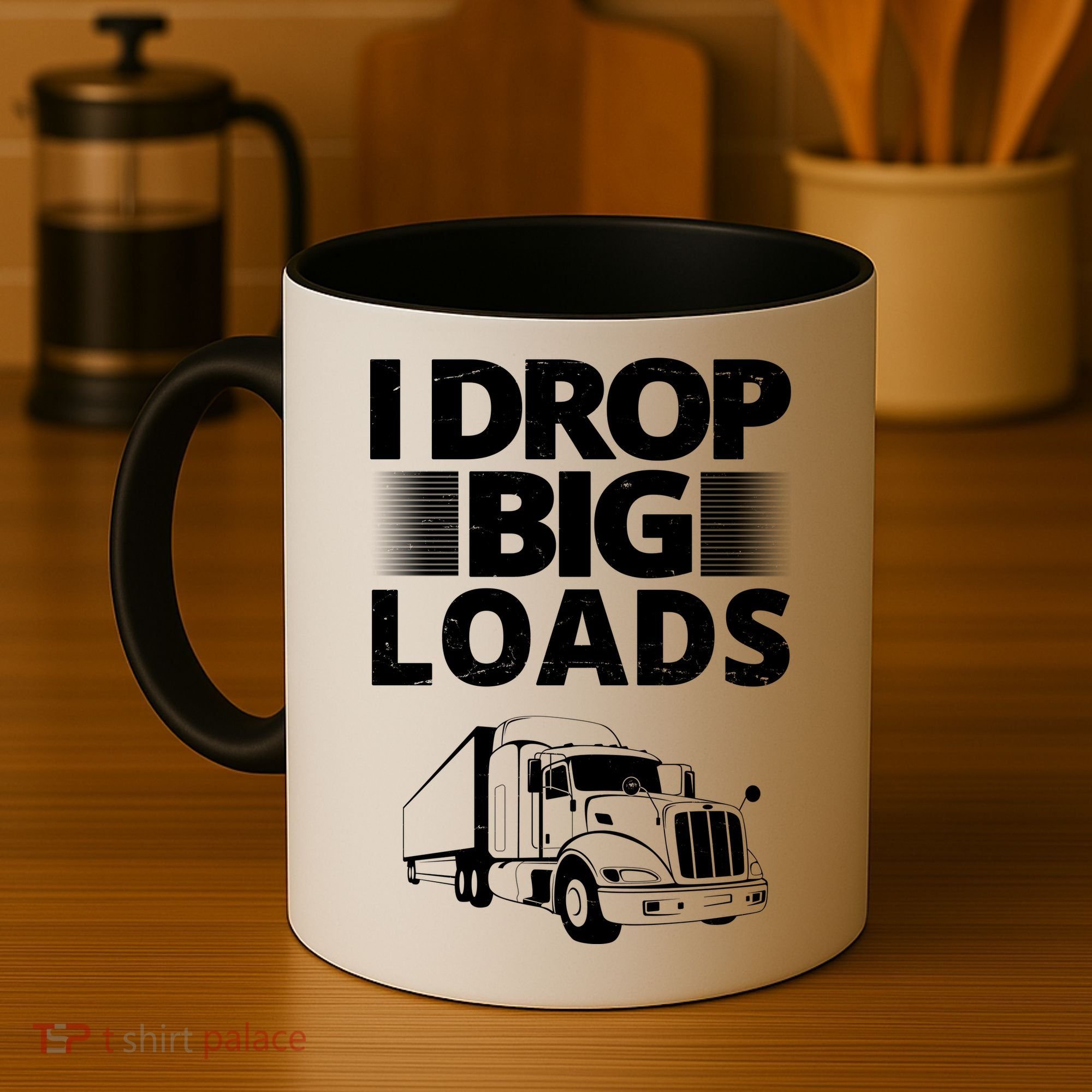 I Drop Big Loads Funny Truck Driver Gift Coffee Mug