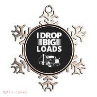 I Drop Big Loads Funny Truck Driver Gift Ornament thumb 0