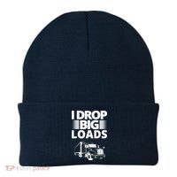 I Drop Big Loads Funny Truck Driver Gift Beanie thumb 0