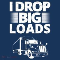 I Drop Big Loads Funny Truck Driver Gift Women's Hoodie thumb 2