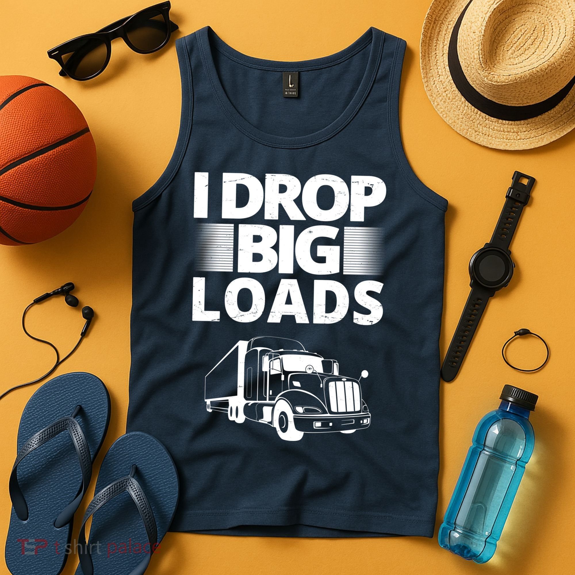 I Drop Big Loads Funny Truck Driver Gift Tank Top