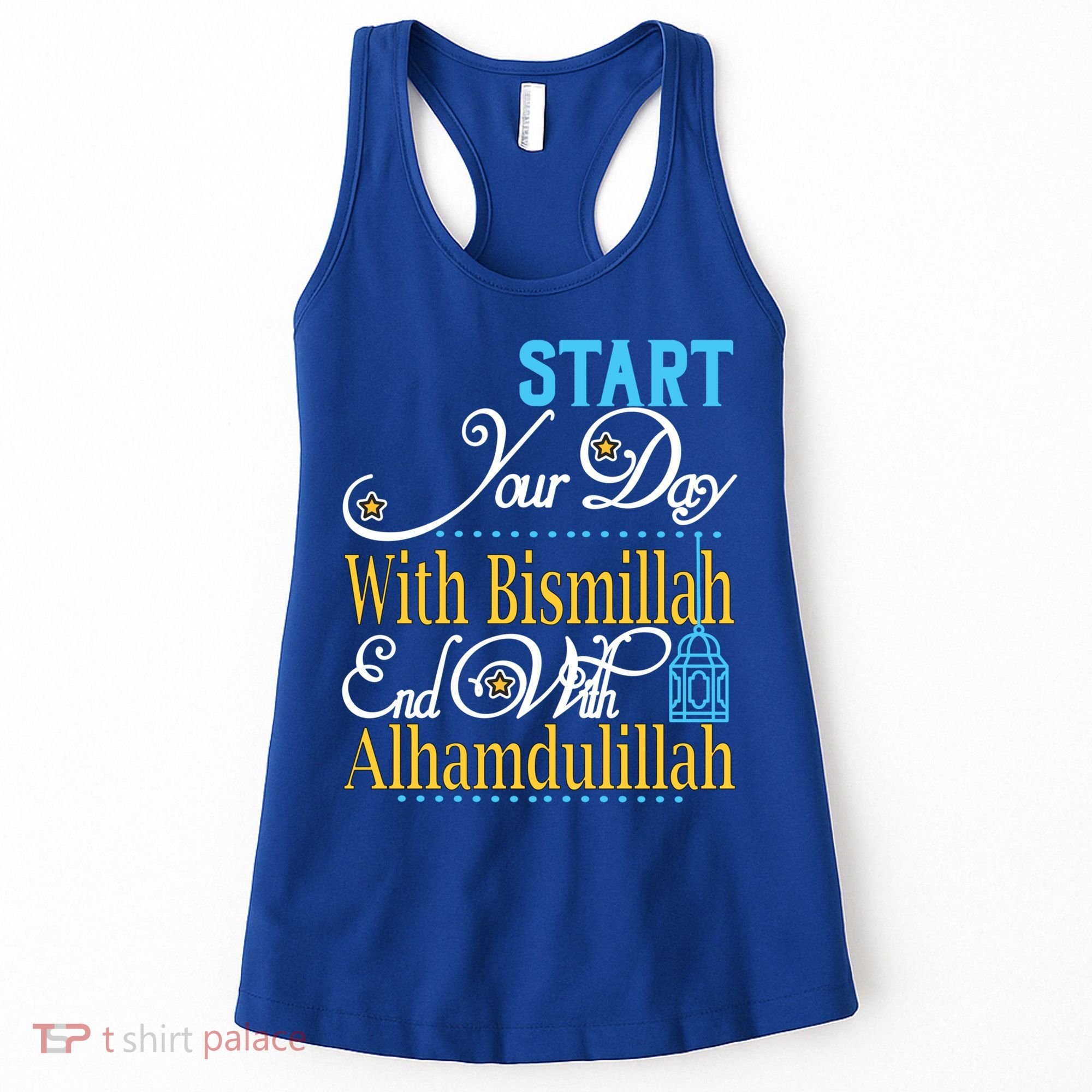 Islamic Dawah Bismillah Alhamdulillah Arabic Teacher Muslim Gift Women's Tank Top