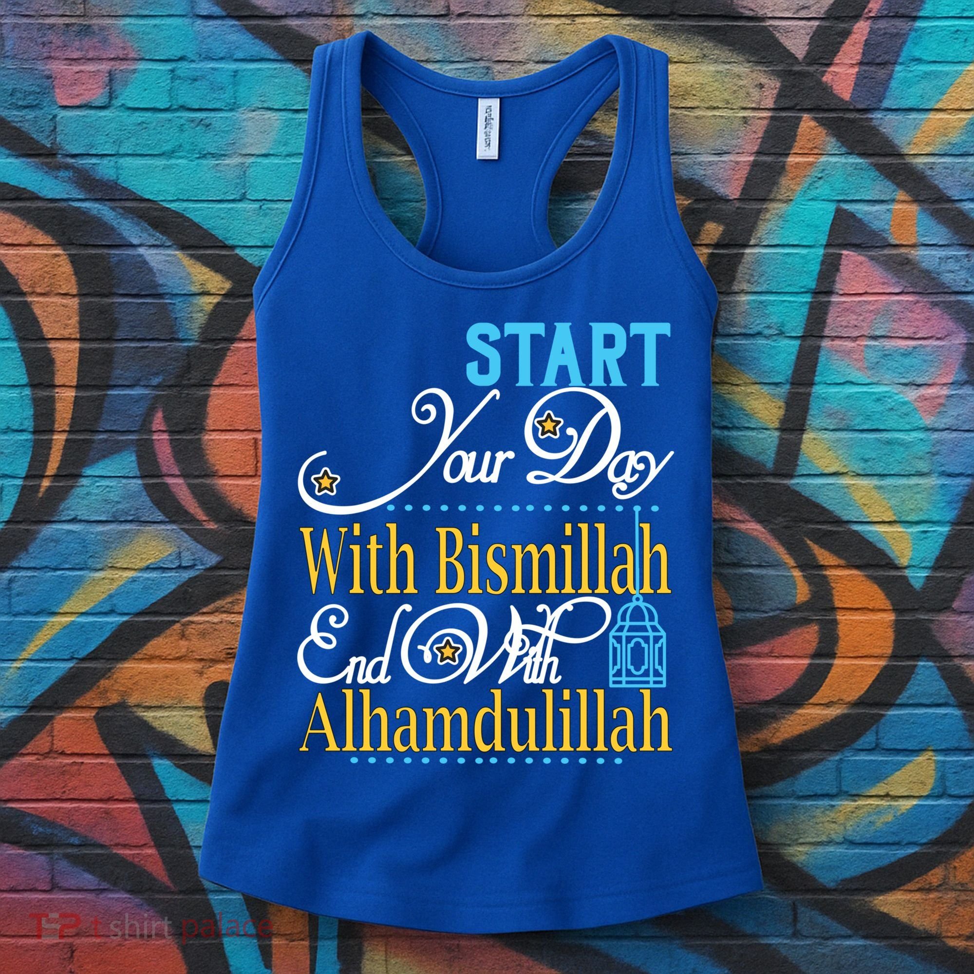 Islamic Dawah Bismillah Alhamdulillah Arabic Teacher Muslim Gift Women's Tank Top