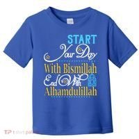 Islamic Dawah Bismillah Alhamdulillah Arabic Teacher Muslim Gift Toddler T-Shirt thumb 0