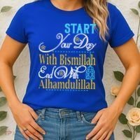 Islamic Dawah Bismillah Alhamdulillah Arabic Teacher Muslim Gift Women's T-Shirt thumb 2