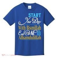 Islamic Dawah Bismillah Alhamdulillah Arabic Teacher Muslim Gift Kids T-Shirt thumb 0