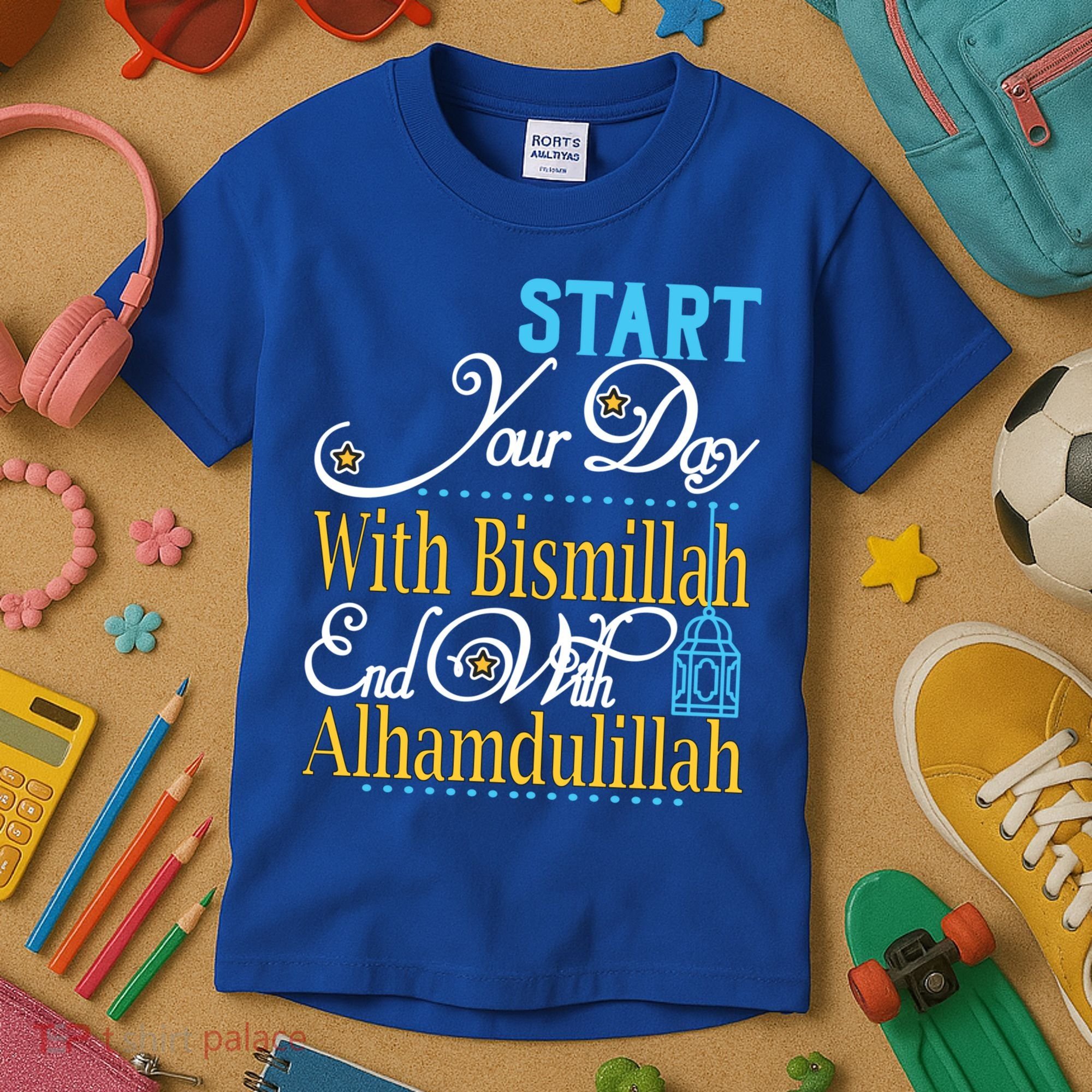 Islamic Dawah Bismillah Alhamdulillah Arabic Teacher Muslim Gift Kids T-Shirt