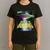 I Don't Believe In Humans UFO T-Shirt thumb 4