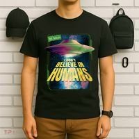 I Don't Believe In Humans UFO T-Shirt thumb 6