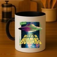 I Don't Believe In Humans UFO Coffee Mug thumb 4
