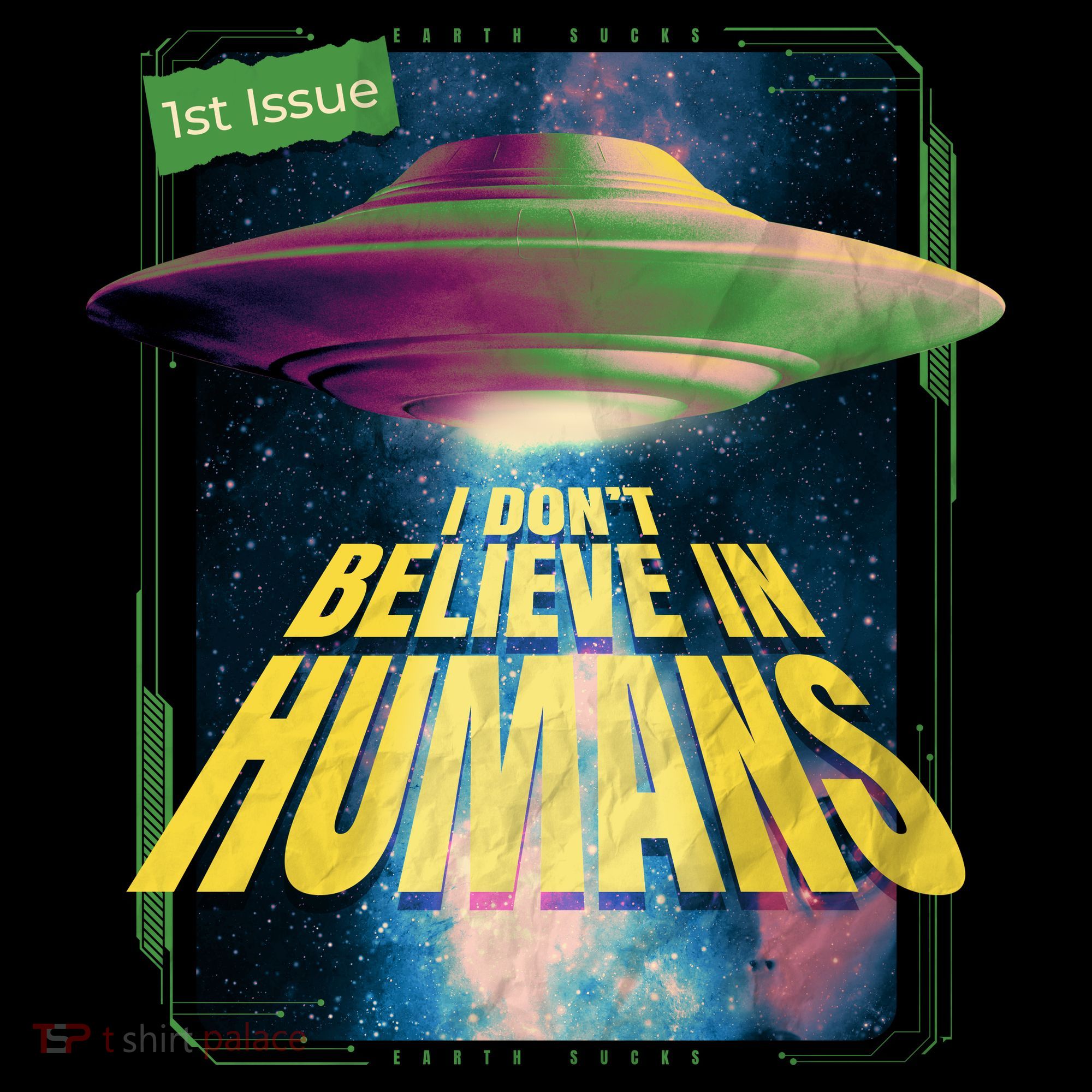 I Don't Believe In Humans UFO Women's Hoodie