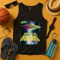 I Don't Believe In Humans UFO Tank Top thumb 4